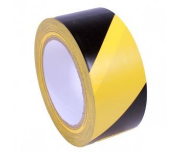 Markierungsband gelb - schwarz 50 mm x 33 mtr