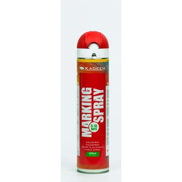 Kadeem Kadeem Markierungsspray Rot - temporäres Markierspray auf Kalkbasis 600 ml 360º