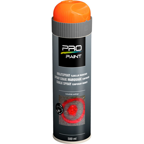 Pro-Paint Pro-Paint Kreidespray Fluoreszierend Orange 500 ml für auffällige temporäre Markierungen