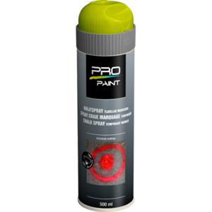 Pro-Paint Krijtspray Fluor Geel 500 ml