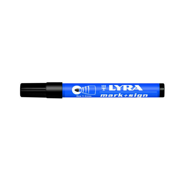 Lyra Lyra Mark + Sign markeerstift met punt 1–4 mm Zwart