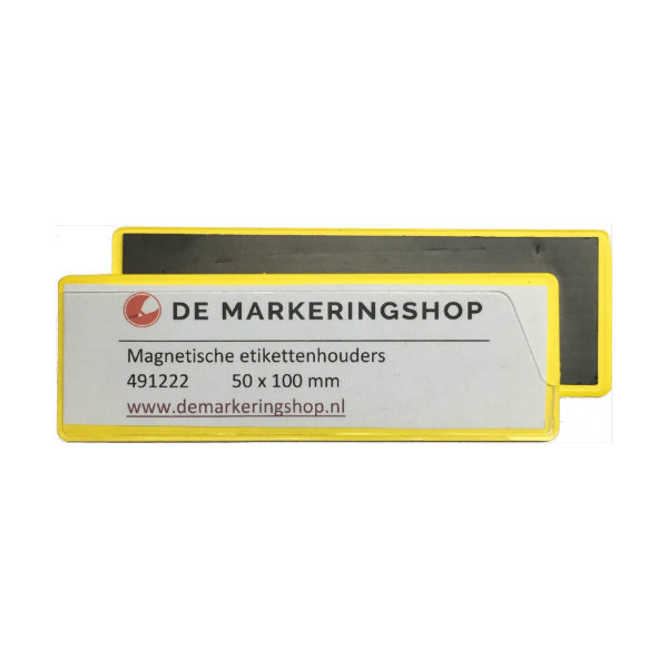 Inwell Inwell magnetische Etikettenhalter gelb 50 x 100 mm - 100 Stück