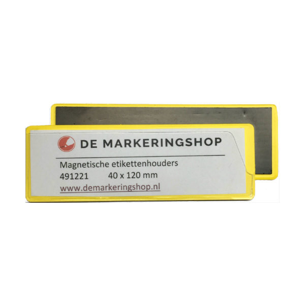 Inwell Inwell magnetische Etikettenhalter gelb 40 x 120 mm - 100 Stück