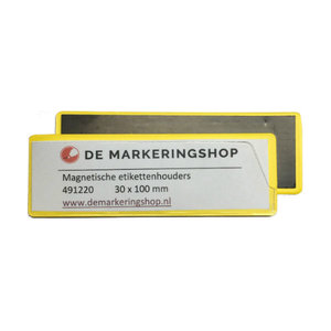 Inwell magnetische etikethouder geel 30 x 100 mm