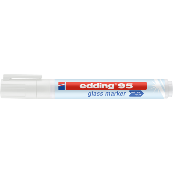 Edding Edding 95 Glass Marker – Dekkende kleuren, UV-fluorescerend, 1,5–3 mm punt | De Markeringshop