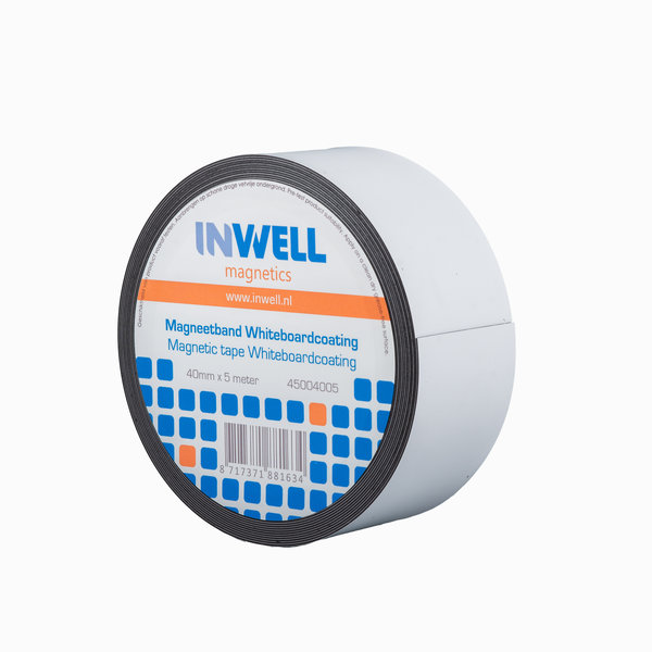 Inwell Inwell Magnetband mit Whiteboard - Oberfläche 40 mm, trocken abwischbar