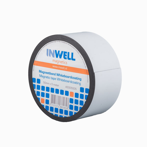 Inwell Inwell Magnetband mit Whiteboard - Oberfläche 50 mm, trocken abwischbar