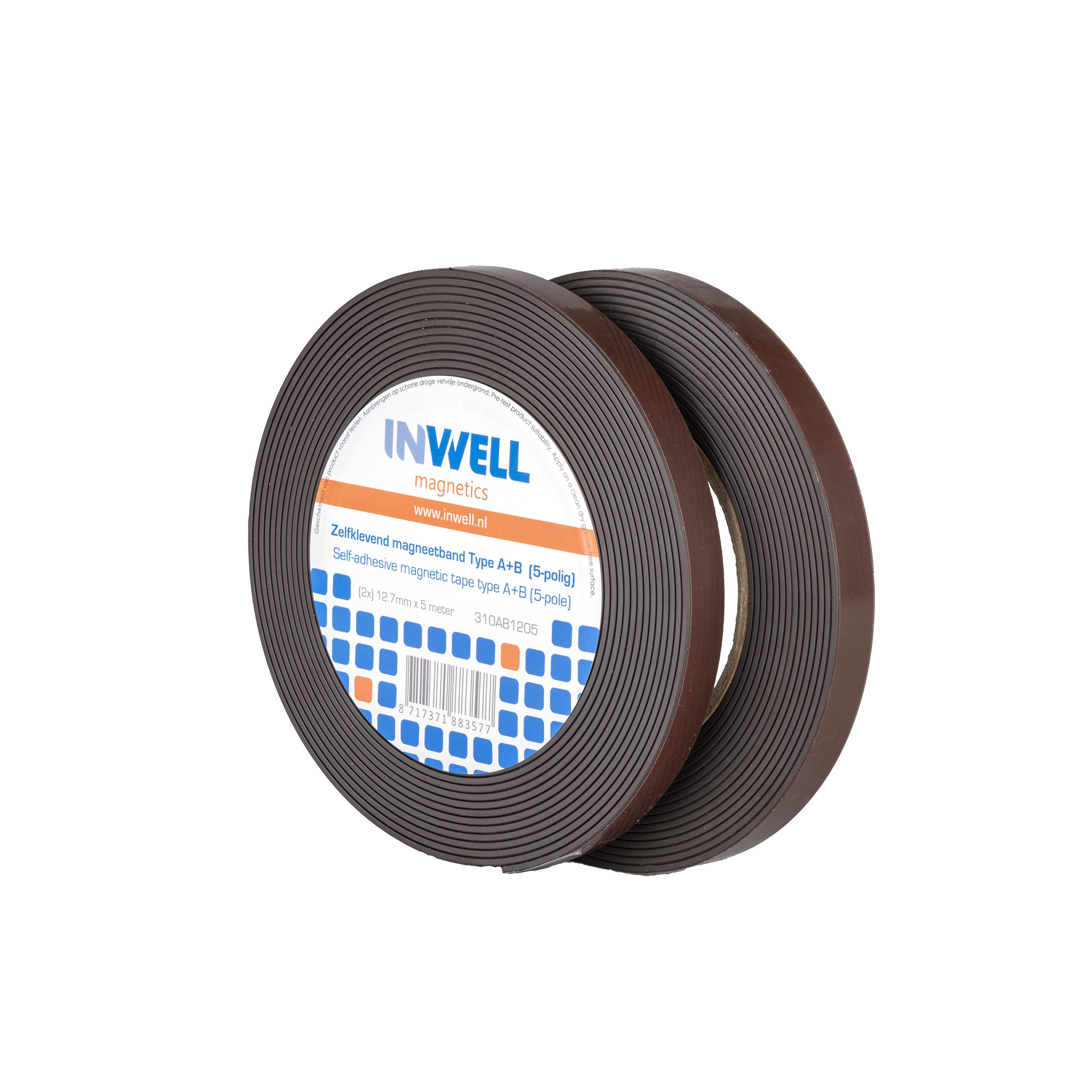 Magflex Flexibles Magnetband 12,7 Mm X 5 M – Selbstklebend, Polarität A, Starke Haftkraft 90 G/cm