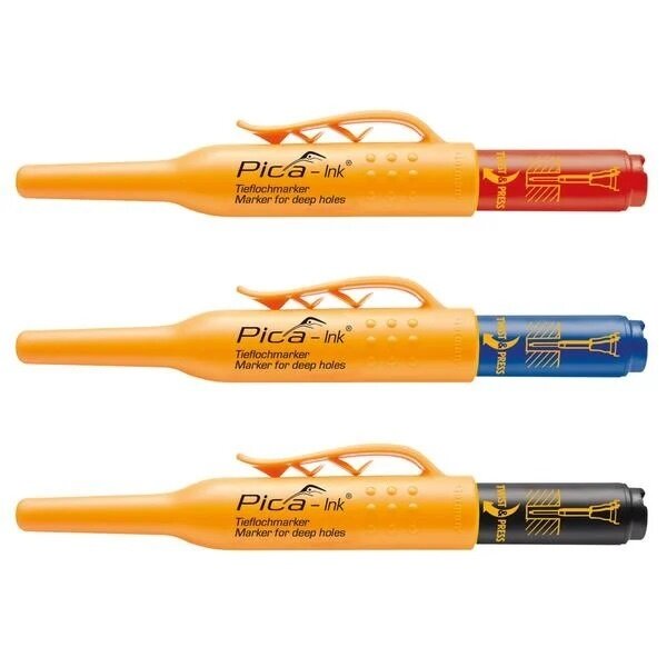 Pica Pica Ink Tieflochmarker Set schwarz, rot, blau