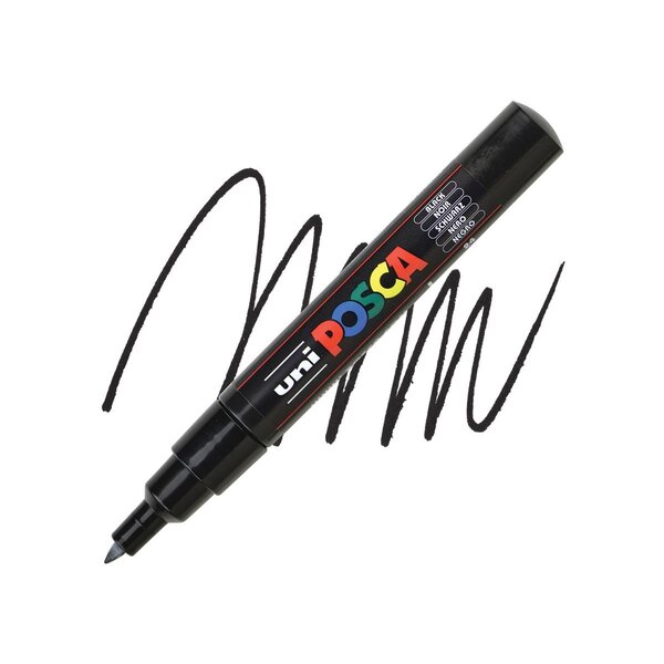 Posca POSCA PC-1MC zwart extra fijne verfstift 0,7-1 mm
