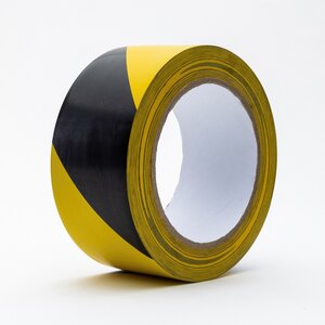 Vloermarkeringstape geel/zwart – 50 mm x 33 meter