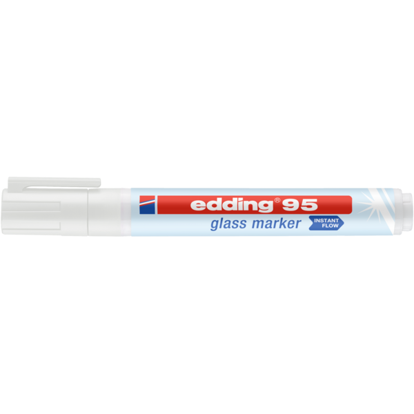 Edding Edding 95 Glasmarker – Deckende Farben, UV-fluoreszierend, Rundspitze 1,5–3 mm | De Markeringshop