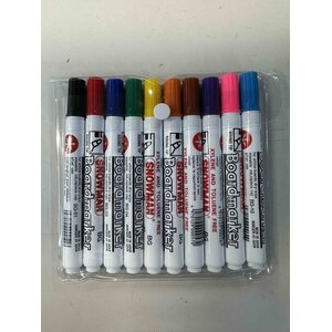 Snowman - BG-10 whiteboard markers - assorti á 10 stuks