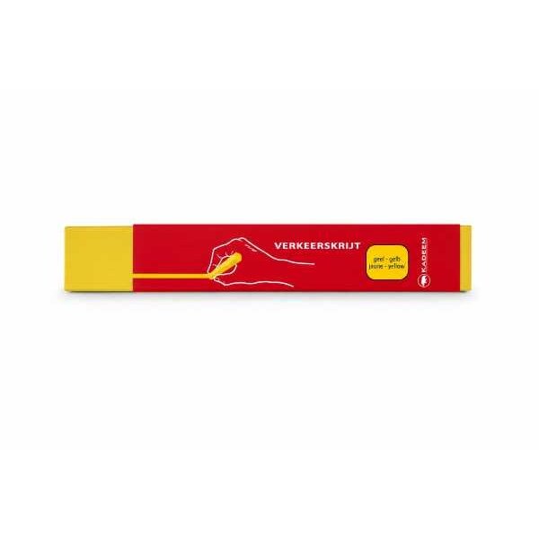 Kadeem Kadeem Verkehrskreide Gelb 150 x 20 x 20 mm | Professionelle Markierkreide für Polizei, Verkehr und Tiefbau