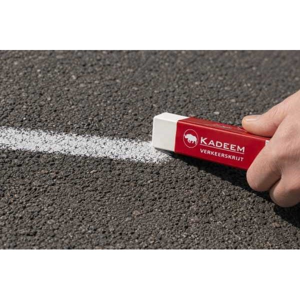 Kadeem Kadeem Verkeerskrijt Wit 150 x 20 x 20 mm | Professioneel markeerkrijt voor verkeer, politie en GWW