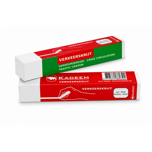 Kadeem Kadeem Verkehrskreide Weiß 150 x 20 x 20 mm | Professionelle Markierkreide für Polizei, Verkehr und Tiefbau