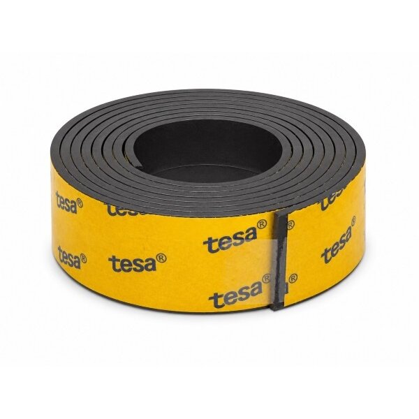 Inwell Inwell zelfklevend anisotroop magneetband 19 mm x 1 meter 1,5 mm dik met Tesa 4965 lijmlaag en houdkracht 103 g/cm²