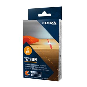 Lyra Profi 797 Markierkreide Leuchtorange, 12 Stück