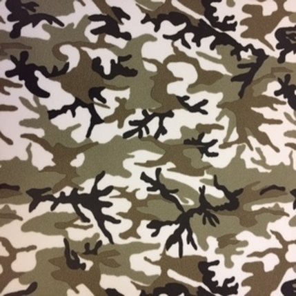 Fashion flexfolie camouflage beige-groen