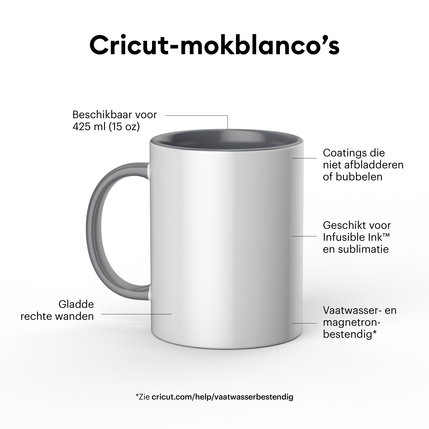 Cricut Cricut Mugs White (Cricut Mokken) 425 ml - 2 stuks | 2007823