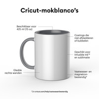 Cricut Cricut Mug Grey/White (Cricut Mok) 425 ml - 1stuk| 2009330