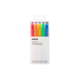 Cricut Glitter Gel Pens 10 pack (Rainbow + Pink, Brown, Black) | 2009962