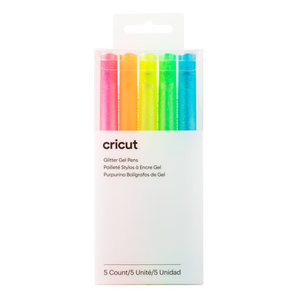 Cricut Cricut Glitter Gel Pens Neon 5 pack (Pink, Orange, Yellow, Green, Blue) | 2009961
