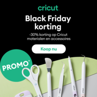 Cricut 30 % korting op een groot deel Cricut materialen en accessoires