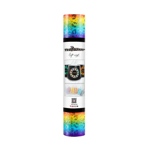 TeckWrap TeckWrap Holo Rainbow Pattern Adhesive Vinyl Rainbow Leopard