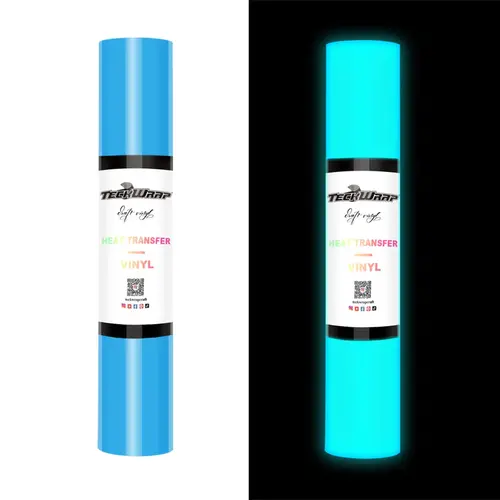 TeckWrap TeckWrap Glow in the Dark Heat Transfer Vinyl Neon Blue (textielfolie)