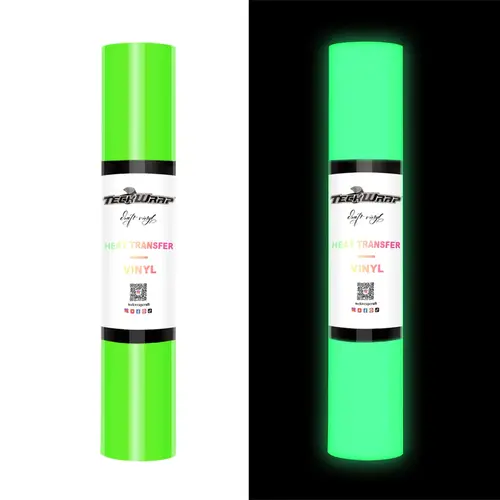 TeckWrap TeckWrap Glow in the Dark Heat Transfer Vinyl Neon Green (textielfolie)