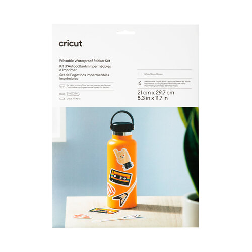 Cricut Cricut Printable Waterproof Sticker Set White A4 | 2010351