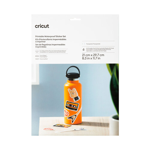 Cricut Cricut Printable Waterproof Sticker Set Transparent A4| 2010352