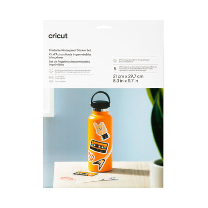 Cricut Cricut Printable Waterproof Sticker Set White Holographic A4 | 2010353
