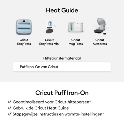 Cricut Cricut Puff Iron-on Black | Zwart  12 x 19 inch (30 x 48 cm) | 2011775