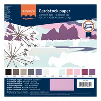 Florence Florence Cardstock Glad Multipack Winter  30,5 x 30,5 cm - 216 g -60 st