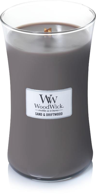 Woodwick Sand & Driftwood kaars groot