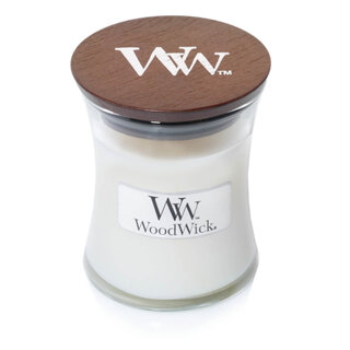 Bougies en teck blanc Woodwick