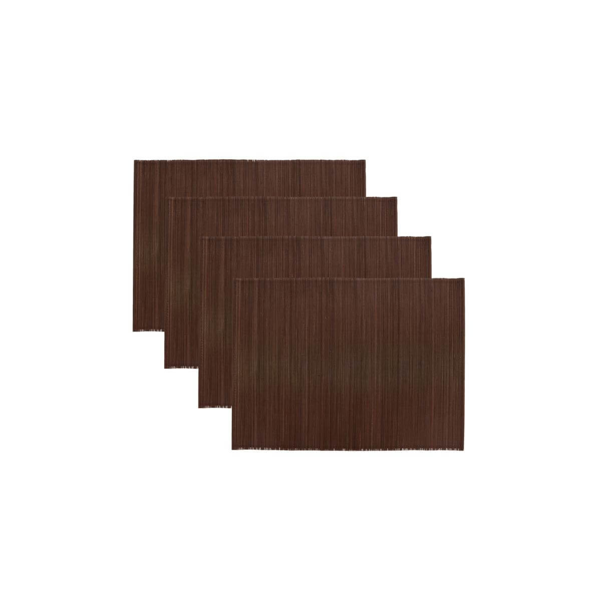 House Doctor placemat bruin set van 4 - Tafellinnen - Bamboe - 45 centimeter x 33 centimeter