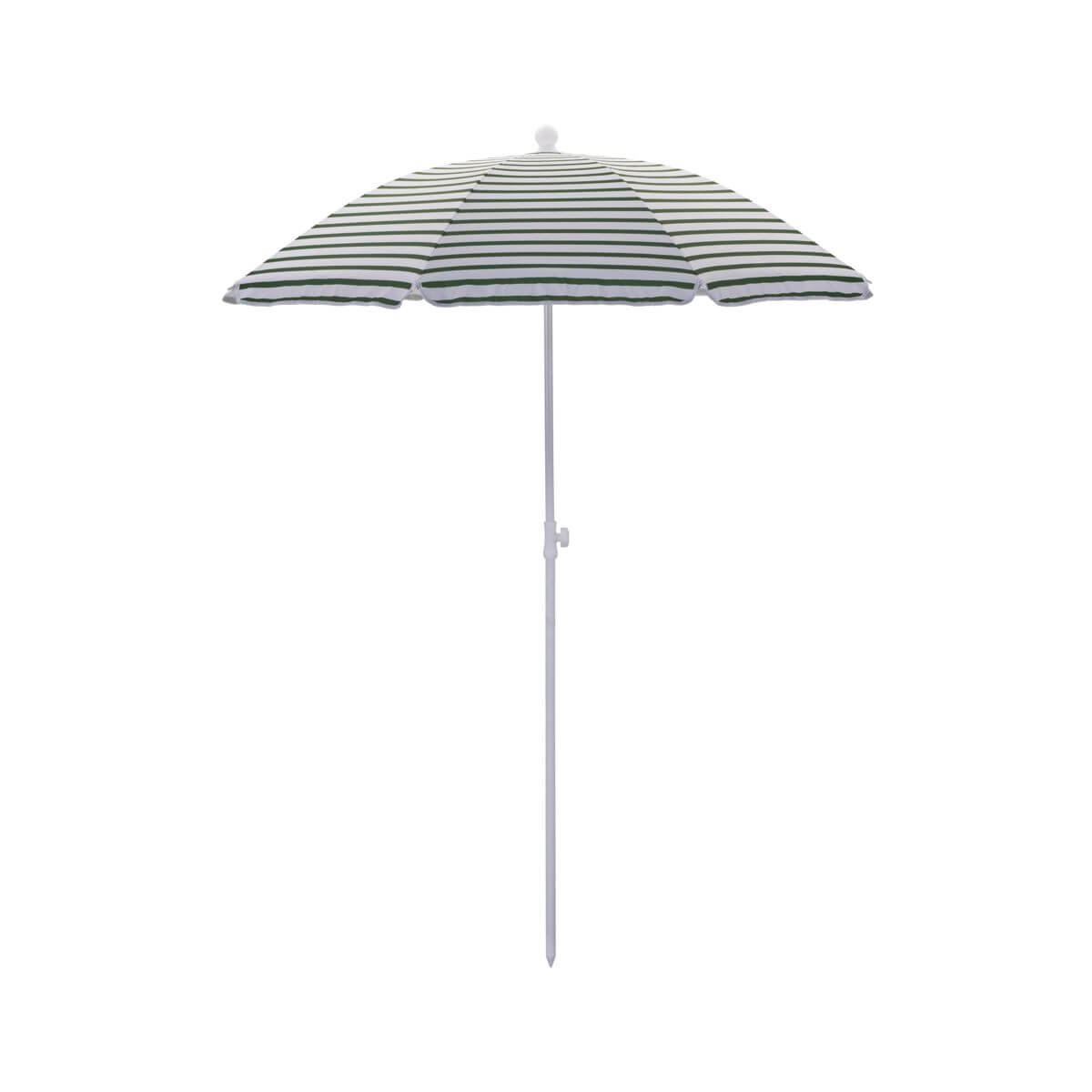 House Doctor Strand en tuinparasol Oktogon groen 180cm