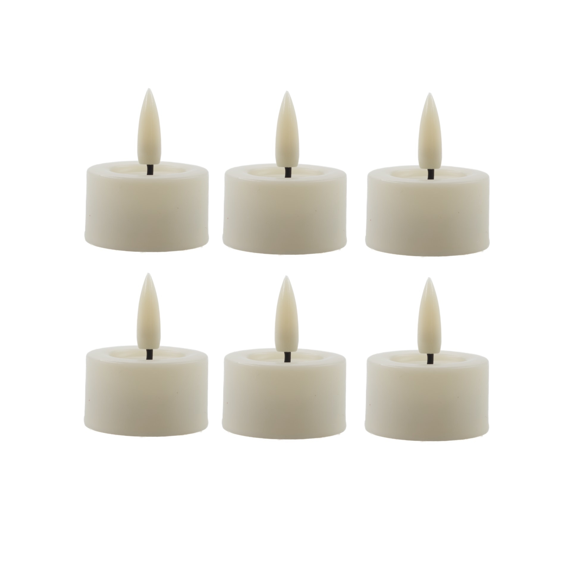 Mansion atmosphere led waxinelichtjes wit - 6 stuks