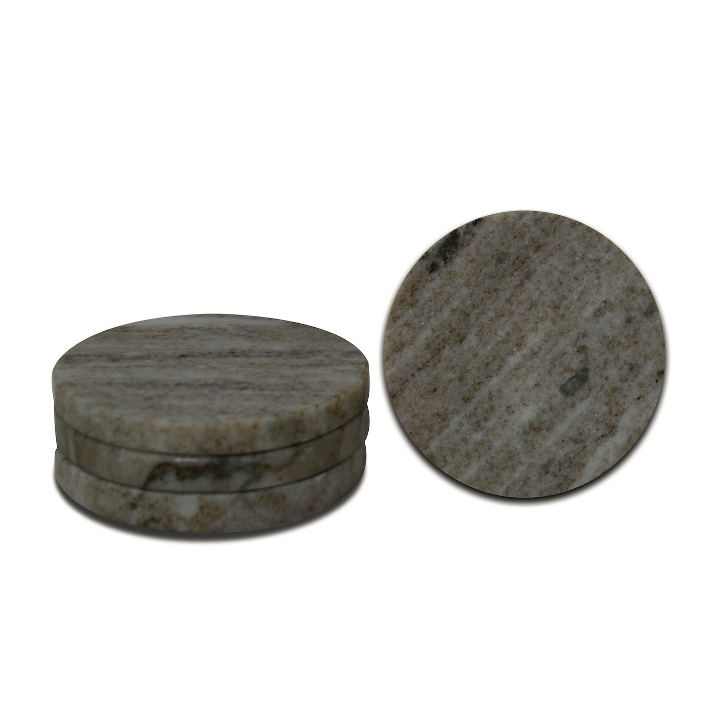 Lolaa Onderzetters Marble grijs 10cm - 4 stuks