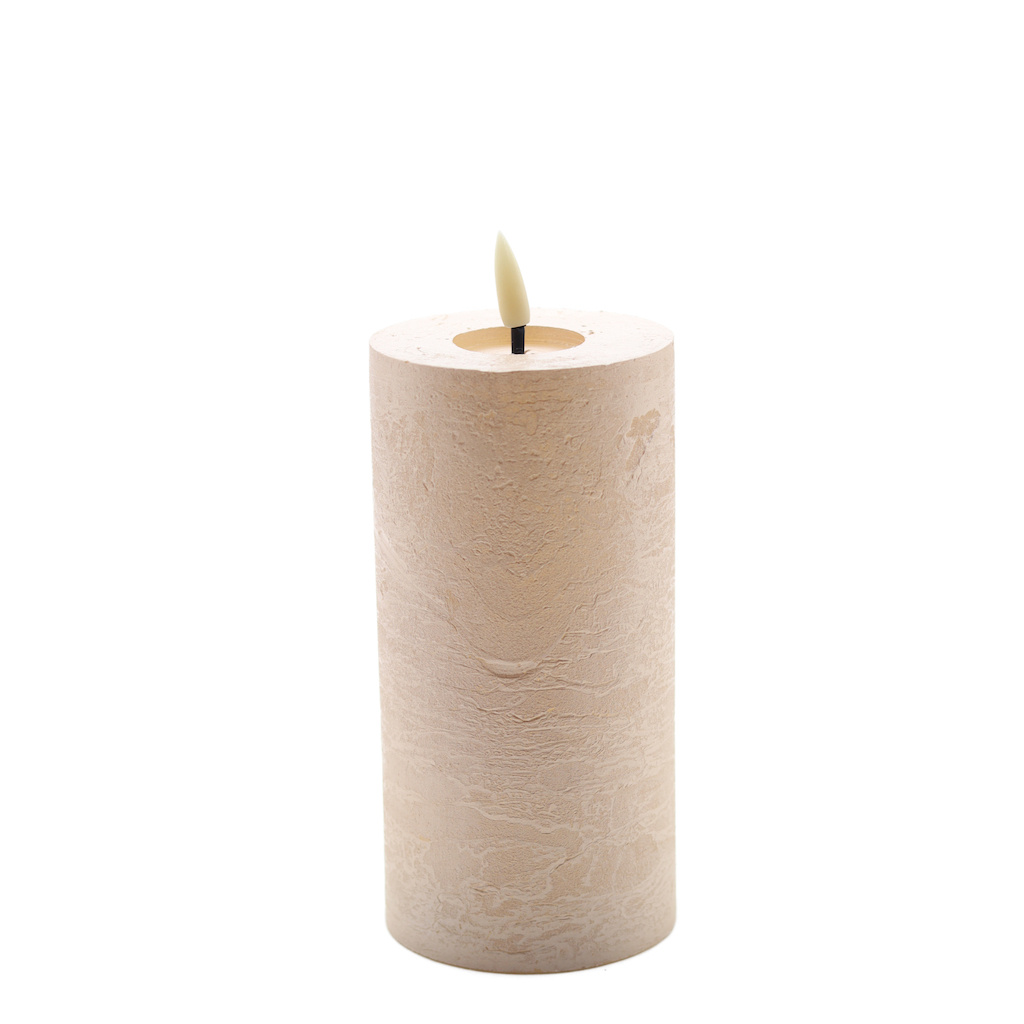 Mansion atmosphere led kaars Champagne beige 15x7,5cm