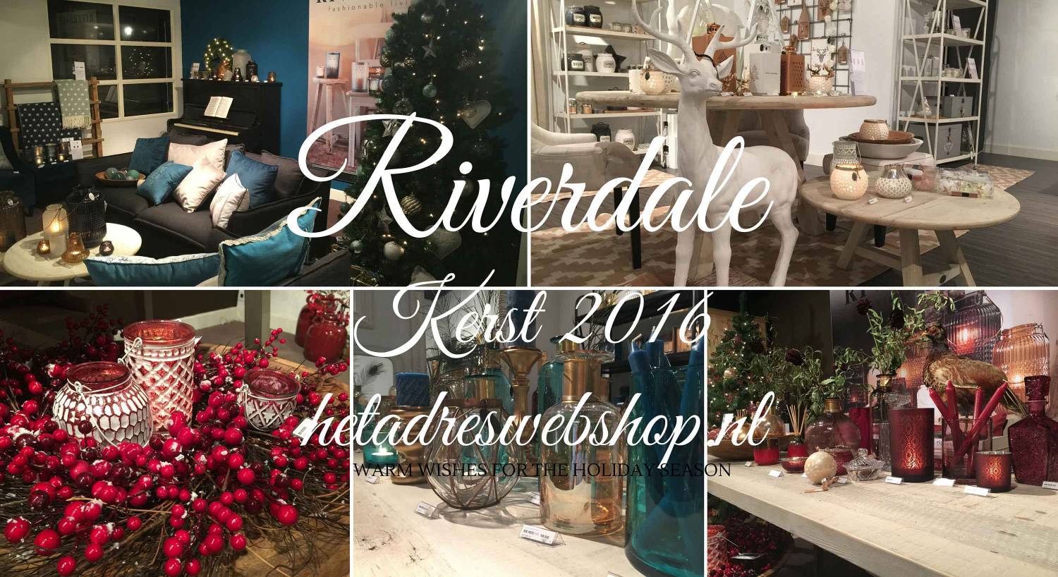 Toegepast grens Vliegveld Riverdale Kerstcollectie, The christmas society 2016 - Hetadreswebshop.nl