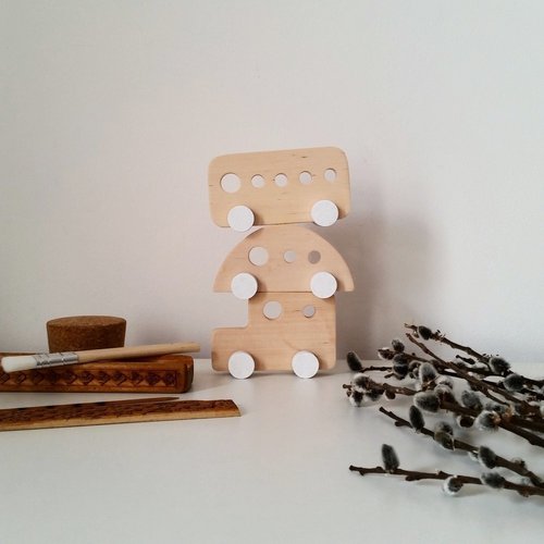 Pinch Toys Pinch Toys | Mini set retro '70 cars white Pinch Toys Pinch Toys | Mini set retro '70 cars white