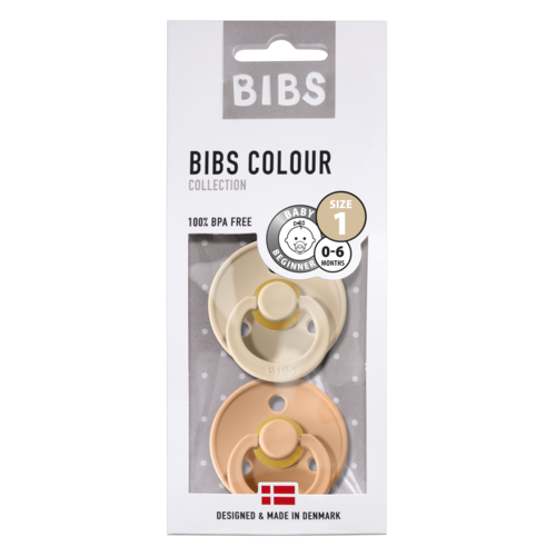 Bibs BIBS | Fopspeen natuurrubber Blister | T1 / 0-6 maand 2 pack