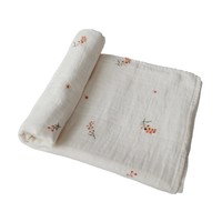 Mushie | Flowers Swaddle