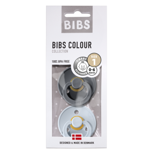 Bibs BIBS | Fopspeen natuurrubber Blister | T1 / 0-6 maand 2 pack