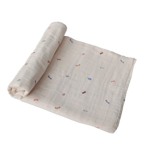 Mushie Mushie | Retro Cars Swaddle Mushie Mushie | Retro Cars Swaddle
