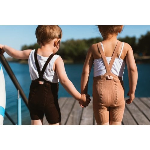 Silly Silas Silly Silas | Shorty maillot met bretels | Licht Bruin
